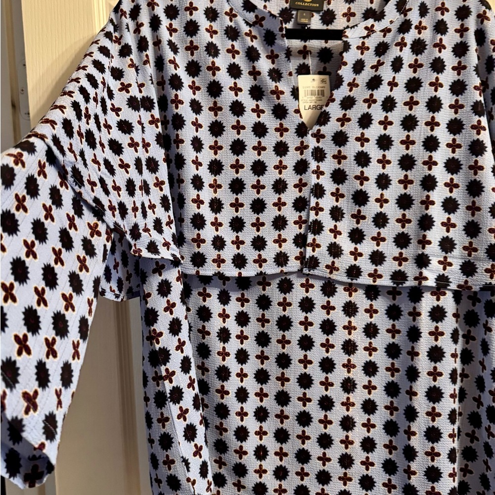 JM Collection Multicolor Patterned Top - Picture 6 of 16